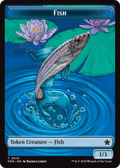 Faerie // Fish Doubled-Sided Token [Foundations Tokens] | Good Games Adelaide SA