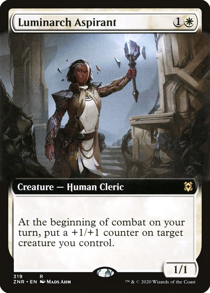 Luminarch Aspirant (Extended Art) [Zendikar Rising] | Good Games Adelaide SA