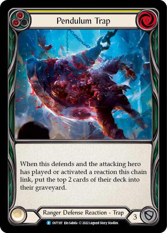 Pendulum Trap (Yellow) [OUT107] (Outsiders)  Rainbow Foil | Good Games Adelaide SA