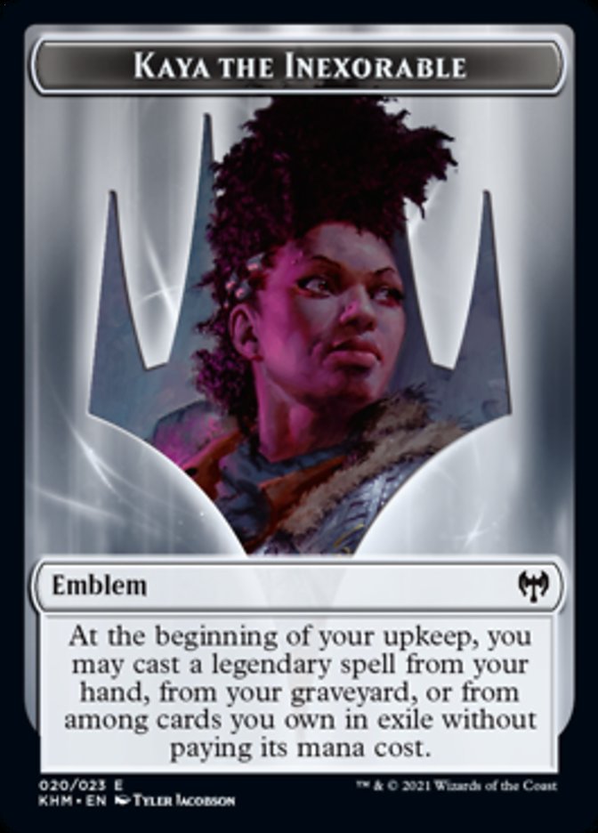 Emblem - Kaya, the Inexorable [Kaldheim] | Good Games Adelaide SA