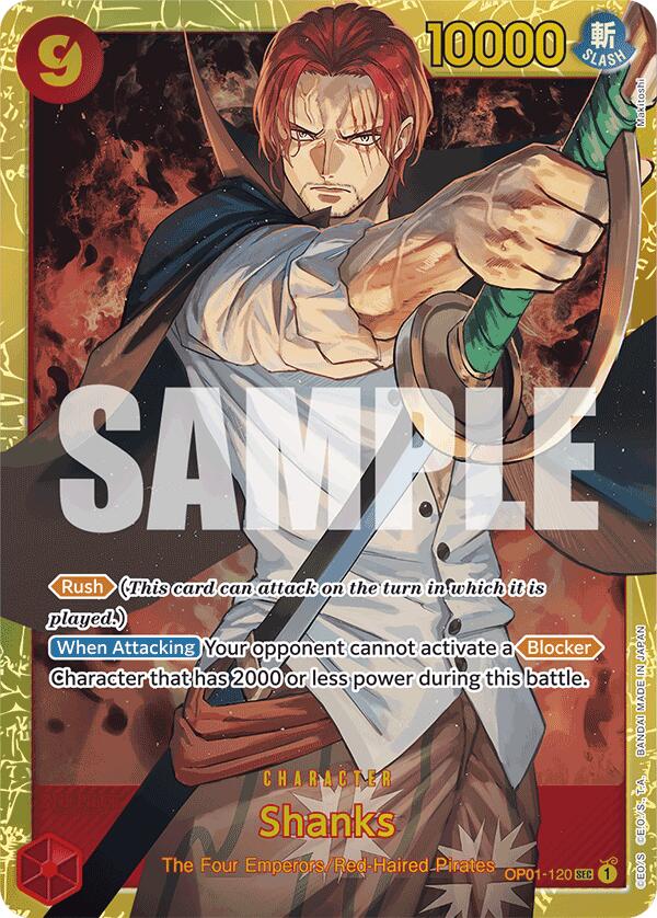 Shanks (OP01-120) (Reprint) [Premium Booster -The Best-] | Good Games Adelaide SA