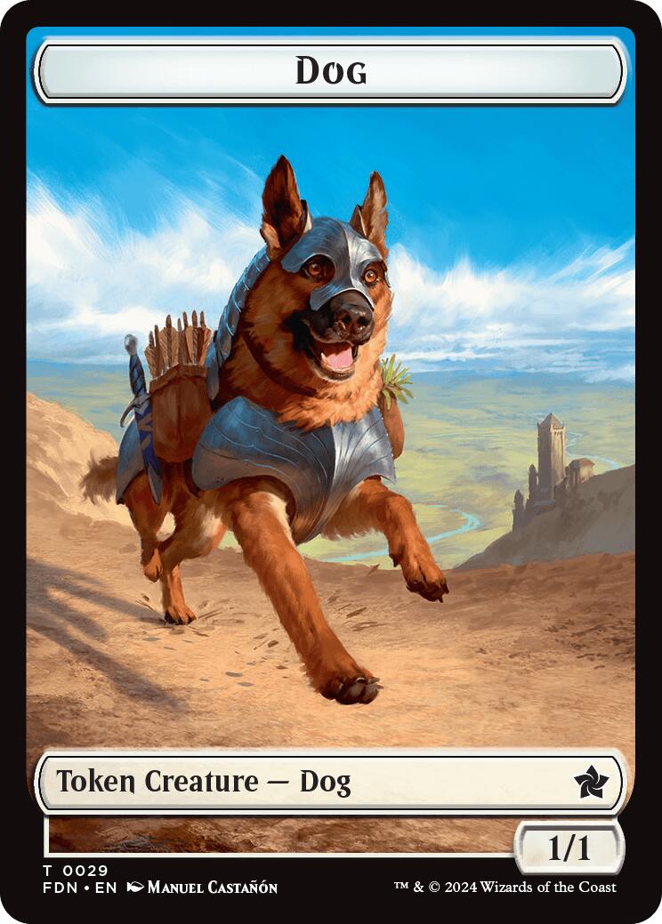 Dog // Beast (0032) Double-Sided Token [Foundations Tokens] | Good Games Adelaide SA