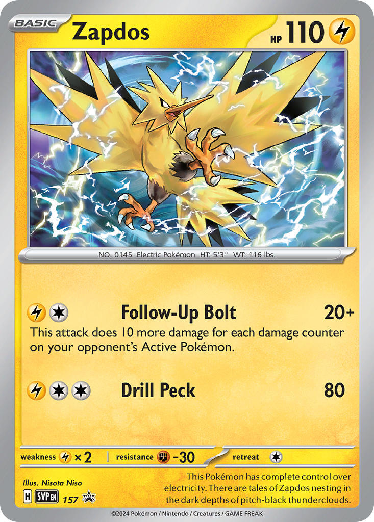 Zapdos (157) [Scarlet & Violet: Black Star Promos] | Good Games Adelaide SA