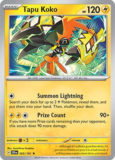 Tapu Koko (065/191) (Deck Exclusives) [Scarlet & Violet: Surging Sparks] | Good Games Adelaide SA