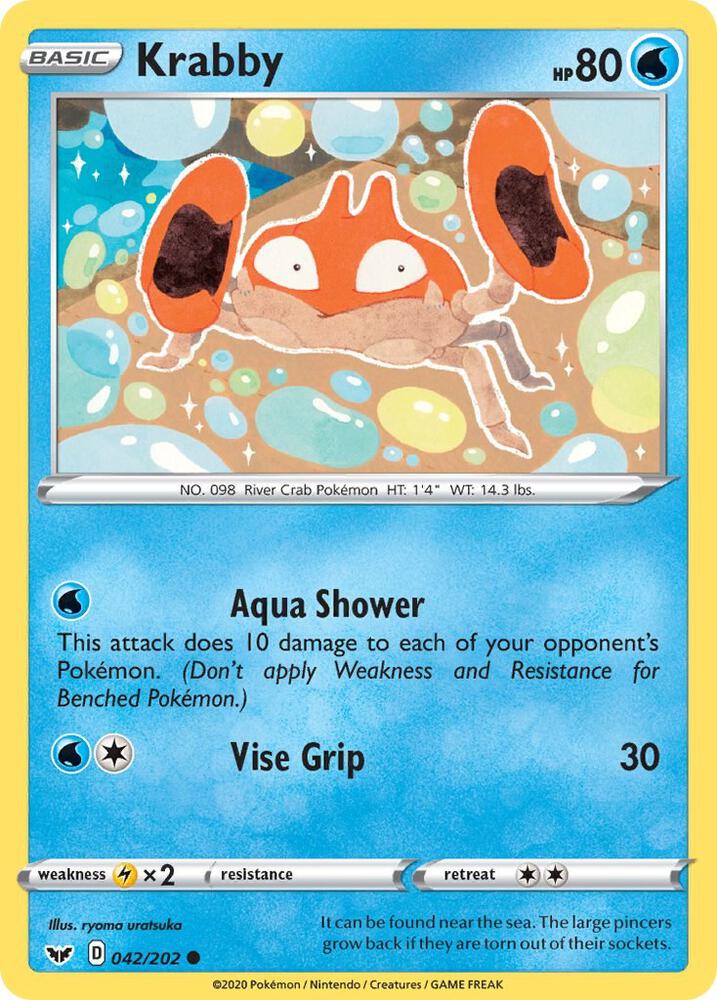 Krabby 042/202 (SWSH01: Sword & Shield Base Set)  | Good Games Adelaide SA