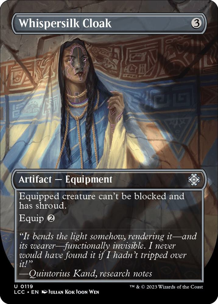 Whispersilk Cloak 119 (Commander: The Lost Caverns of Ixalan)  - Foil | Good Games Adelaide SA