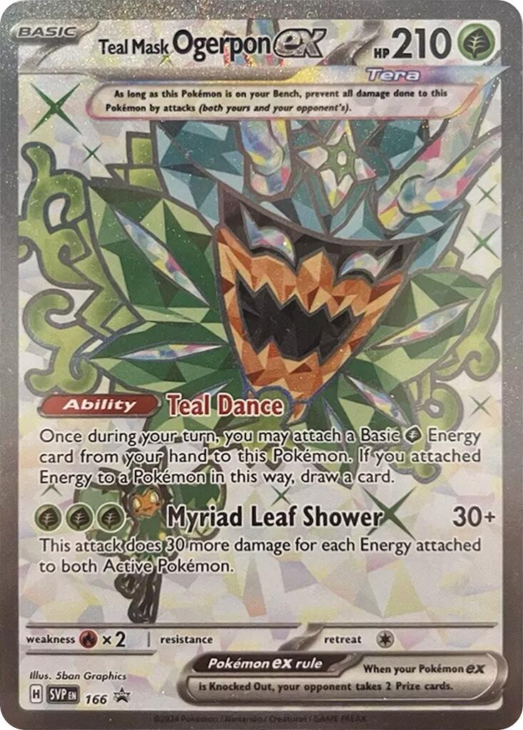 Teal Mask Ogerpon ex (166) [Scarlet & Violet: Black Star Promos] | Good Games Adelaide SA