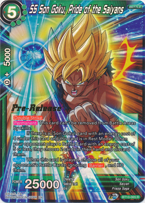SS Son Goku, Pride of the Saiyans (BT10-065) [Rise of the Unison Warrior Prerelease Promos] | Good Games Adelaide SA