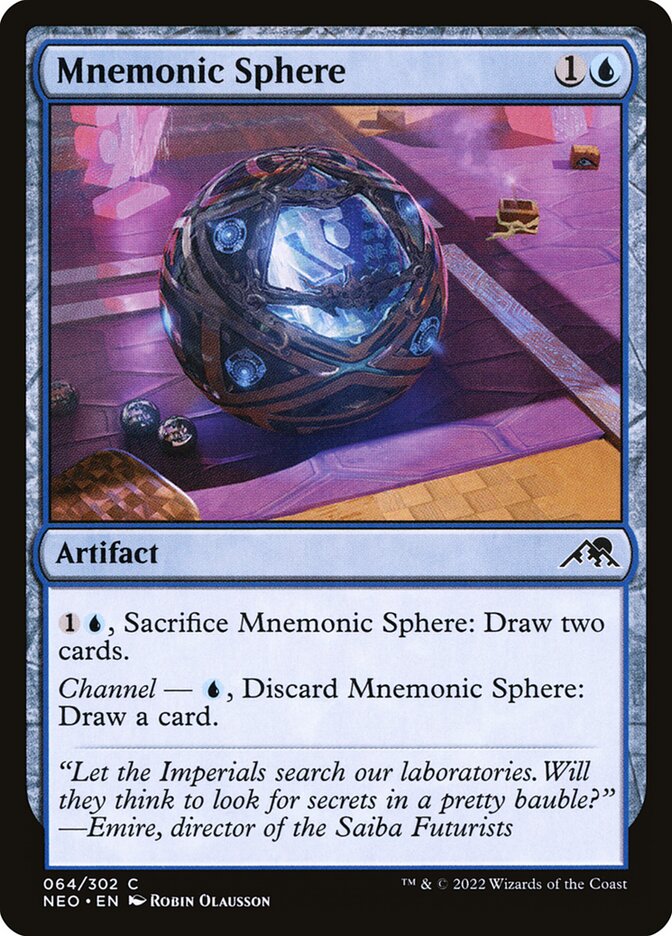 Mnemonic Sphere 64 (Kamigawa: Neon Dynasty)  - Foil | Good Games Adelaide SA