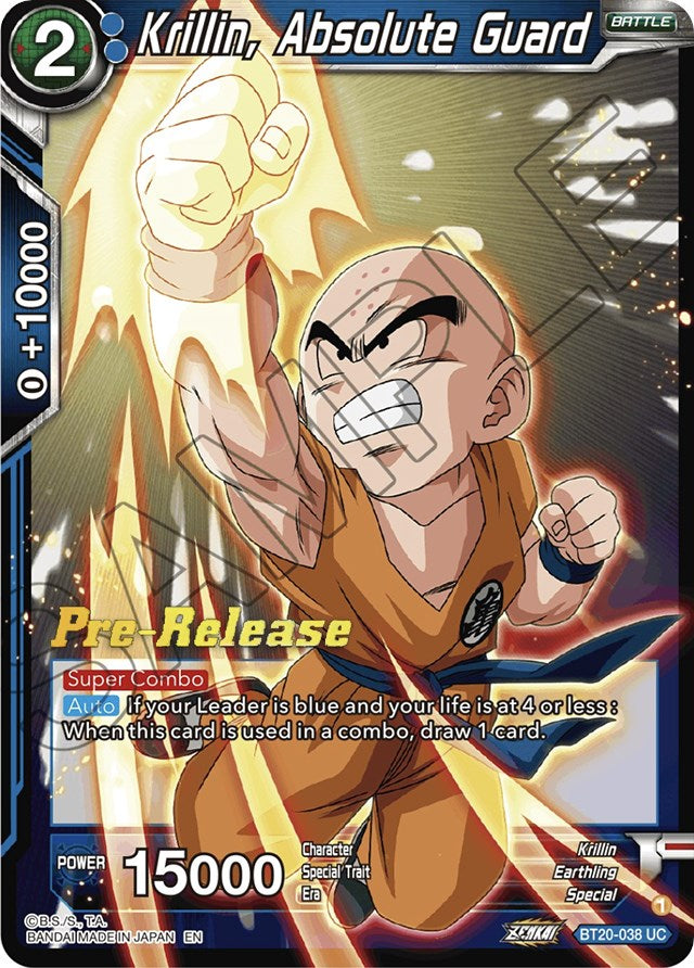 Krillin, Absolute Guard (BT20-038) [Power Absorbed Prerelease Promos] | Good Games Adelaide SA