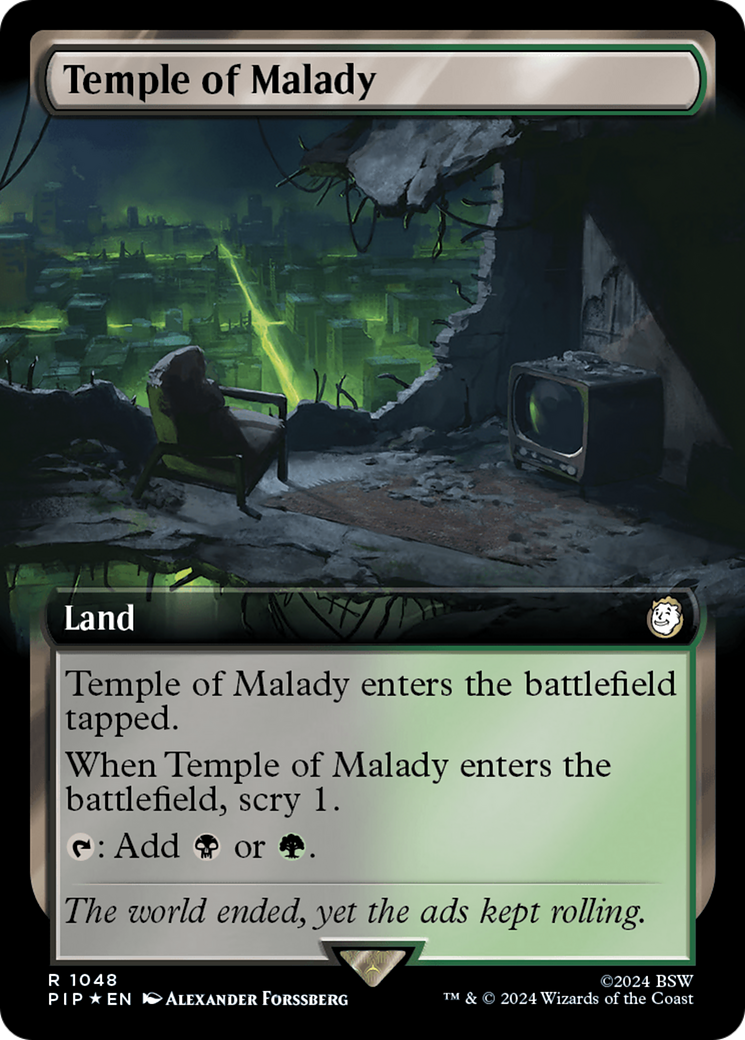 Temple of Malady (Extended Art) (Surge Foil) [Fallout] | Good Games Adelaide SA