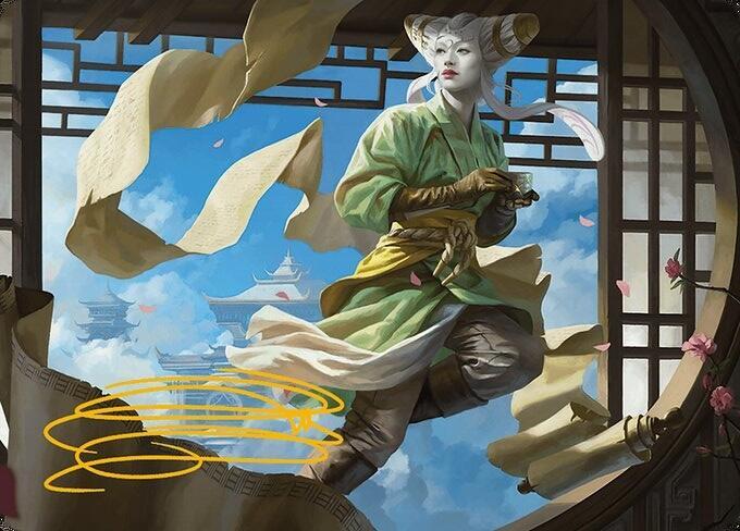 Tamiyo Inquisitive Student Art Card Gold Stamped Signature 17 (Art Series: Modern Horizons 3)  | Good Games Adelaide SA