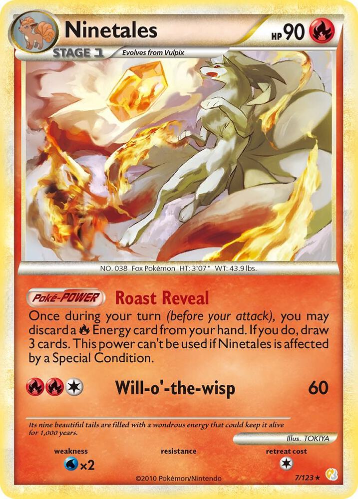 Ninetales 7/123 (HeartGold SoulSilver)  - Reverse Holofoil | Good Games Adelaide SA