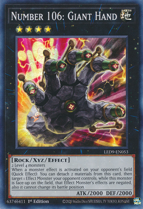 Number 106: Giant Hand [LED9-EN053] Super Rare | Good Games Adelaide SA