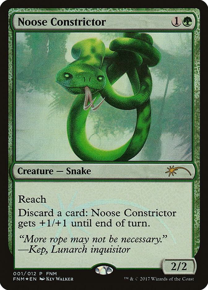 Noose Constrictor 1 (FNM Promos)  - Foil | Good Games Adelaide SA