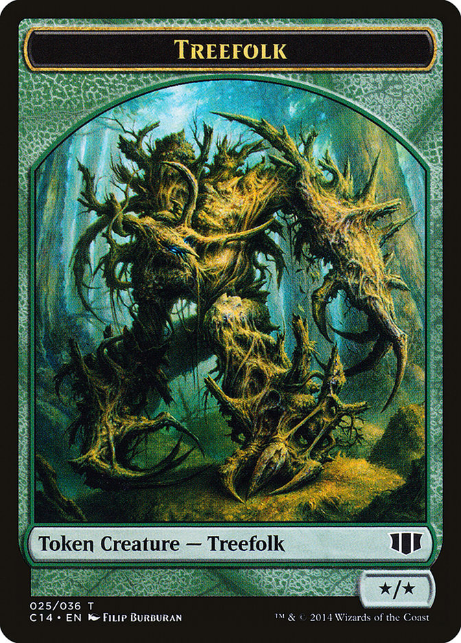 Treefolk // Wolf Double-sided Token [Commander 2014 Tokens] | Good Games Adelaide SA