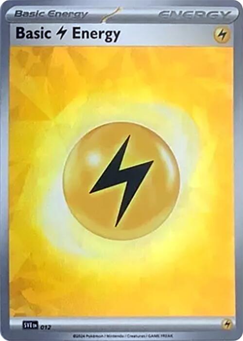 Basic Lightning Energy (012) (Cracked Ice Holo) [Scarlet & Violet: Stellar Crown] | Good Games Adelaide SA