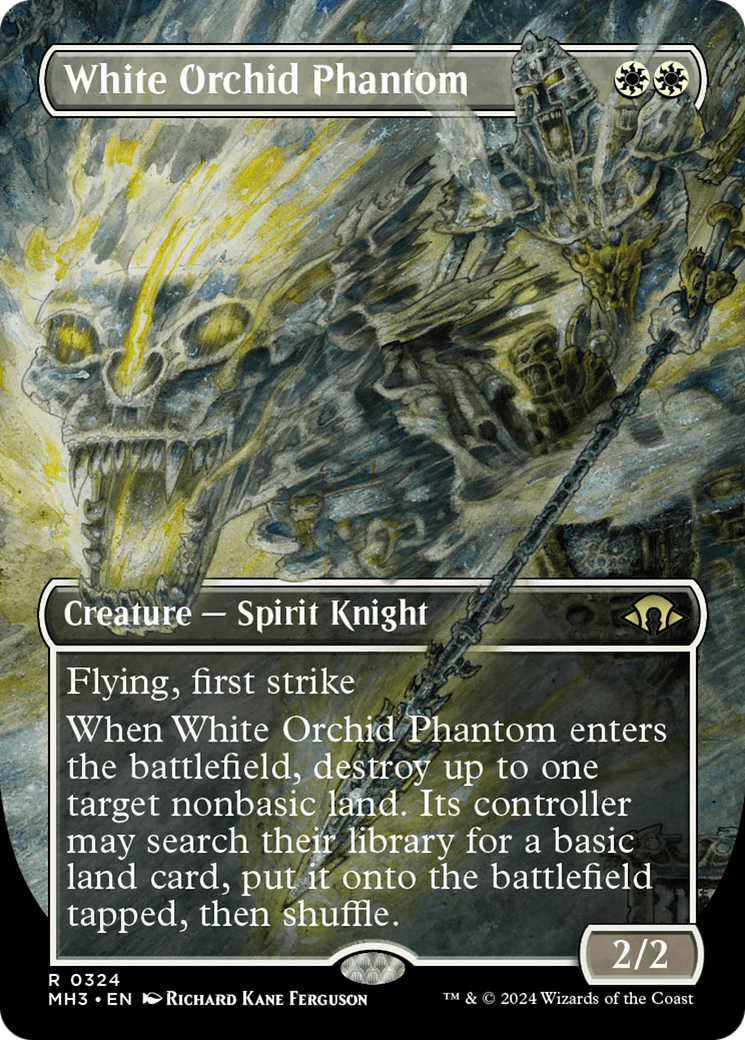 White Orchid Phantom (Borderless) [Modern Horizons 3] | Good Games Adelaide SA
