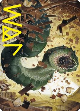 Bookwurm Art Card Gold Stamped Signature 14 (Art Series: Strixhaven)  | Good Games Adelaide SA