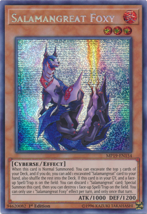 Salamangreat Foxy [MP19-EN154] Prismatic Secret Rare | Good Games Adelaide SA
