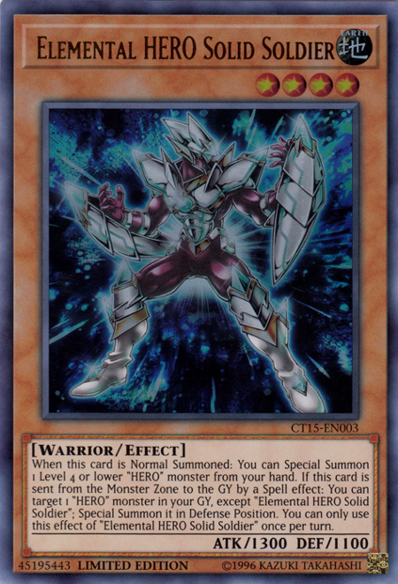 Elemental Hero Solid Soldier [CT15-EN003] Ultra Rare | Good Games Adelaide SA