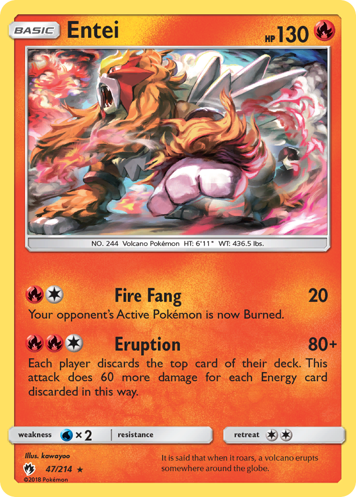Entei (47/214) [Sun & Moon: Lost Thunder] | Good Games Adelaide SA