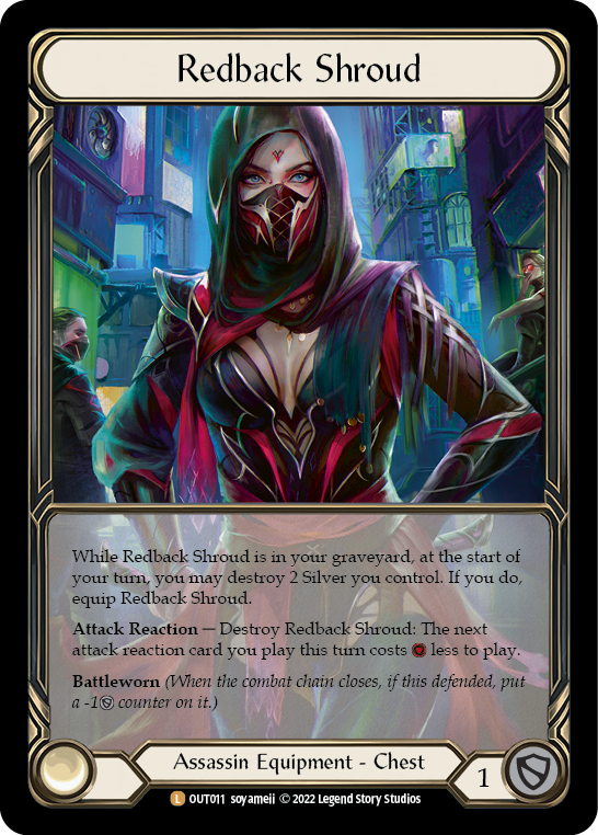 Redback Shroud (Extended Art Cold Foil) [OUT011] (Outsiders)  Cold Foil | Good Games Adelaide SA