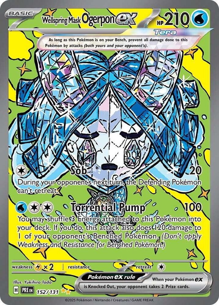 Wellspring Mask Ogerpon ex (152/131) [Scarlet & Violet: Prismatic Evolutions] | Good Games Adelaide SA