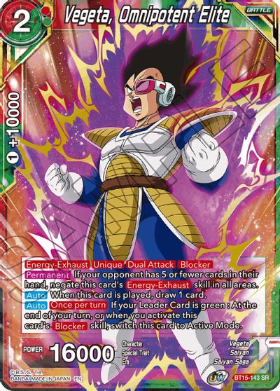 Vegeta, Omnipotent Elite [BT15-143] | Good Games Adelaide SA