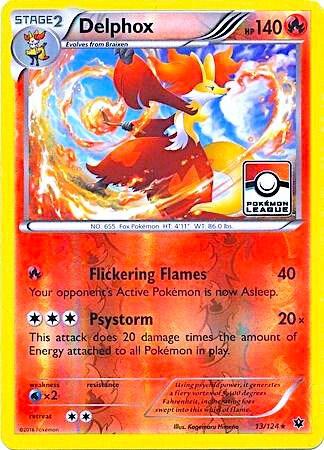 Delphox 13 124 Pokemon League 013/124 (League & Championship Cards)  - Reverse Holofoil | Good Games Adelaide SA