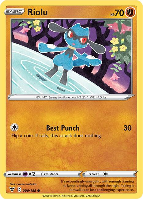 Riolu 090/185 (SWSH04: Vivid Voltage)  - Reverse Holofoil | Good Games Adelaide SA
