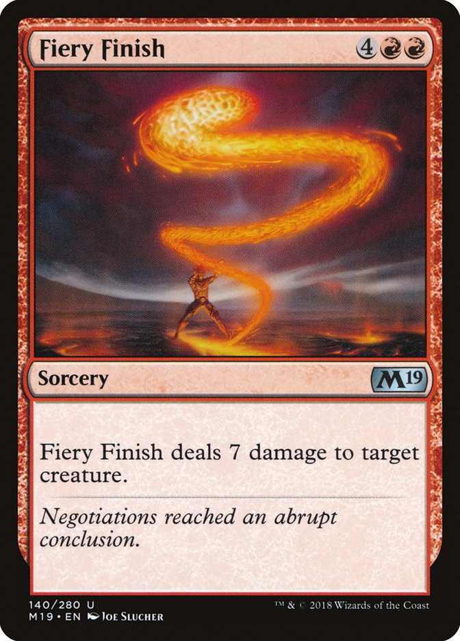 Fiery Finish 140 (Core Set 2019)  - Foil | Good Games Adelaide SA