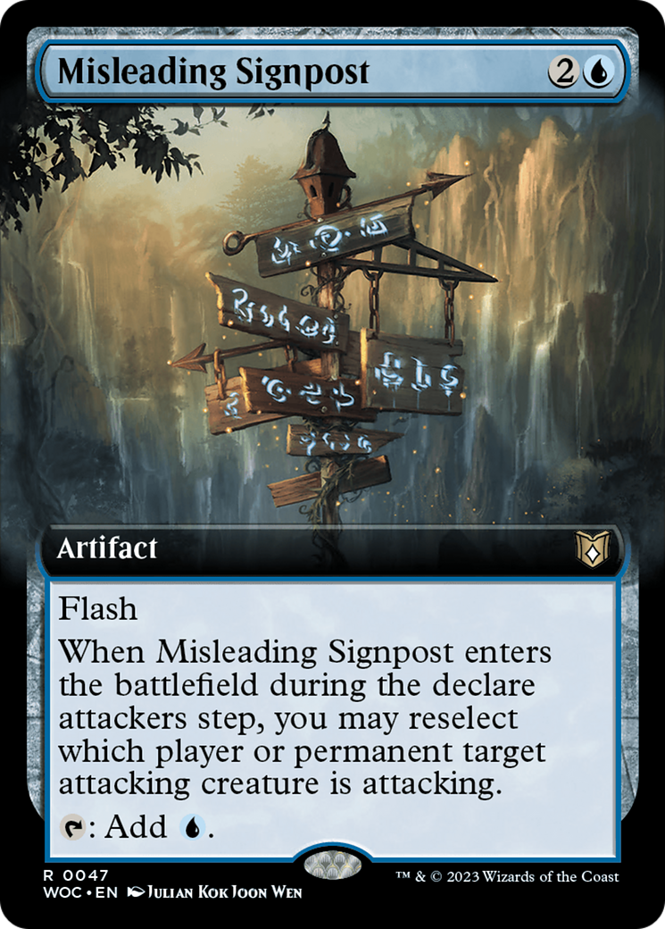 Misleading Signpost (Extended Art) [Wilds of Eldraine Commander] | Good Games Adelaide SA