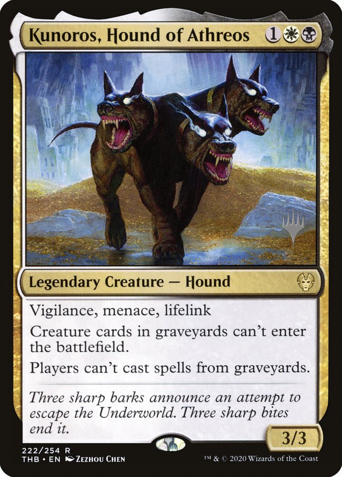 Kunoros, Hound of Athreos (Promo Pack) [Theros Beyond Death Promos] | Good Games Adelaide SA