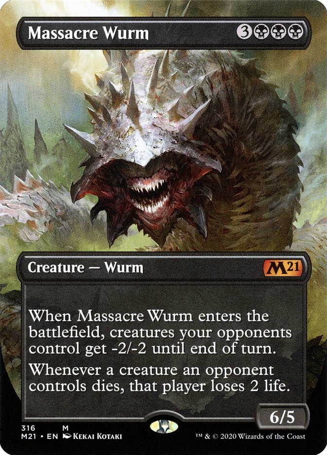 Massacre Wurm (Alternate Art) [Core Set 2021] | Good Games Adelaide SA