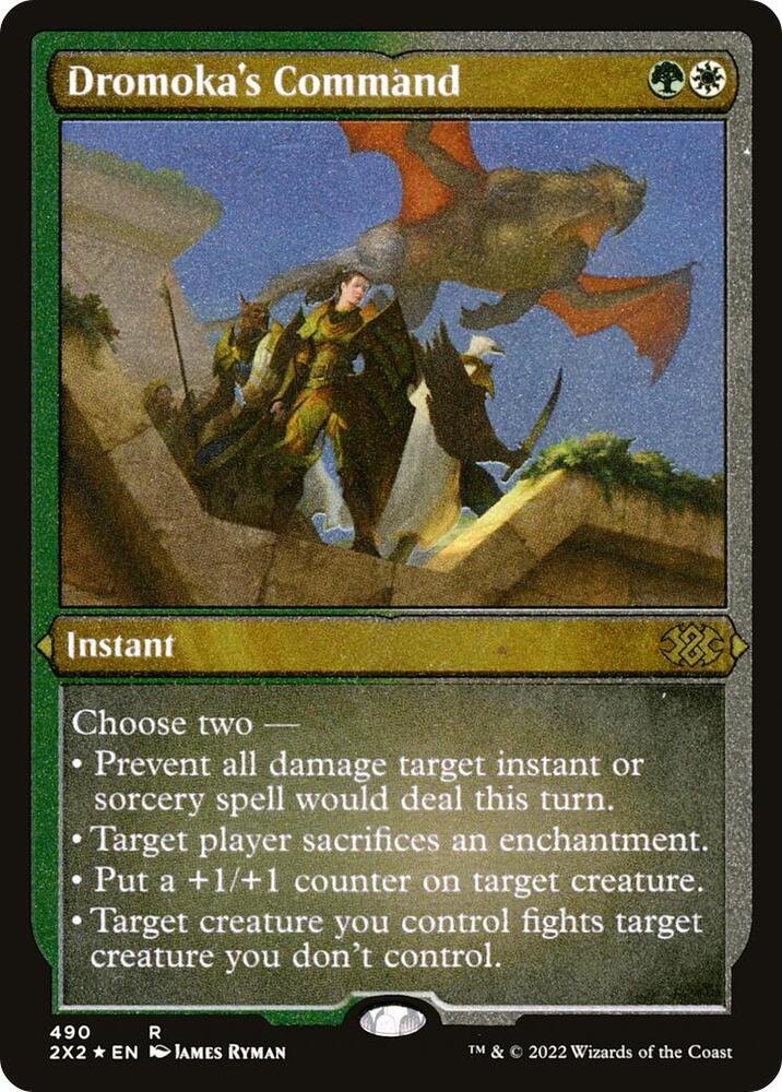 Dromokas Command Foil Etched 490 (Double Masters 2022)  - Foil | Good Games Adelaide SA