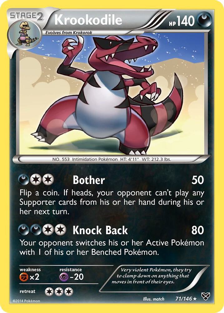Krookodile 71/146 (XY Base Set)  | Good Games Adelaide SA
