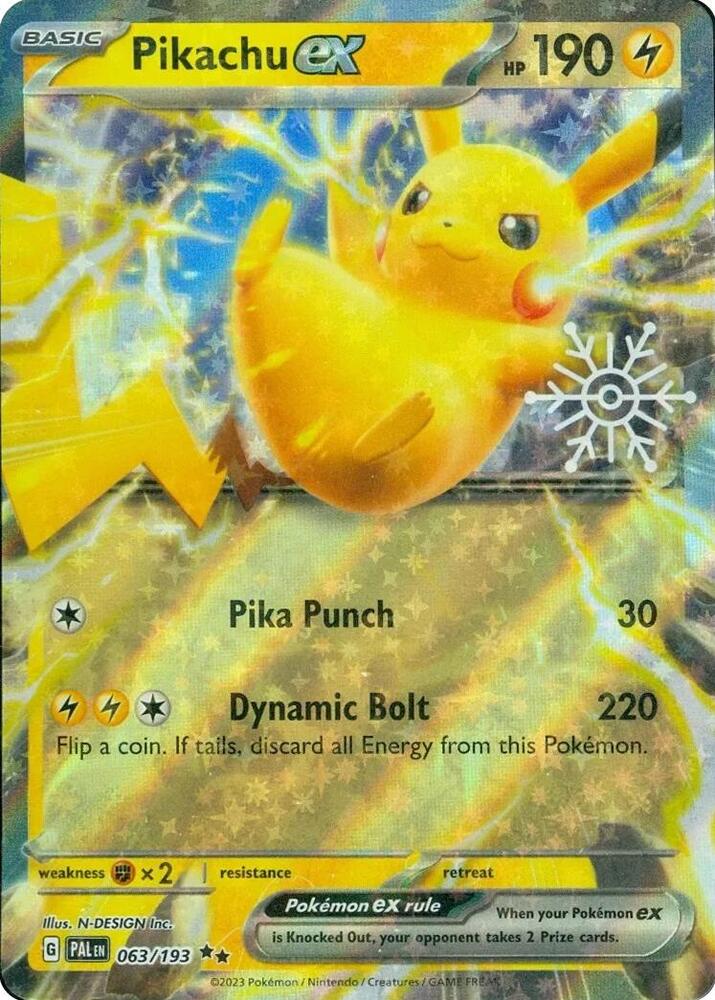 Pikachu ex Holiday Calendar 063/193 (Miscellaneous Cards & Products)  - Holofoil | Good Games Adelaide SA