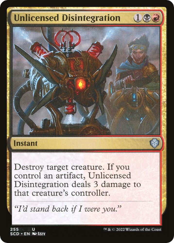 Unlicensed Disintegration 255 (Starter Commander Decks)  | Good Games Adelaide SA