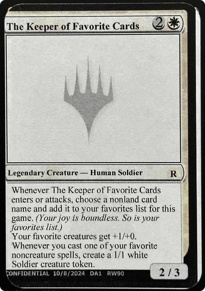 The Keeper of Favorite Cards  (Un-Known Event Playtest Cards)  | Good Games Adelaide SA