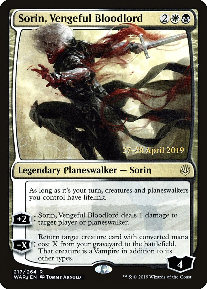 Sorin, Vengeful Bloodlord  [War of the Spark Prerelease Promos] | Good Games Adelaide SA