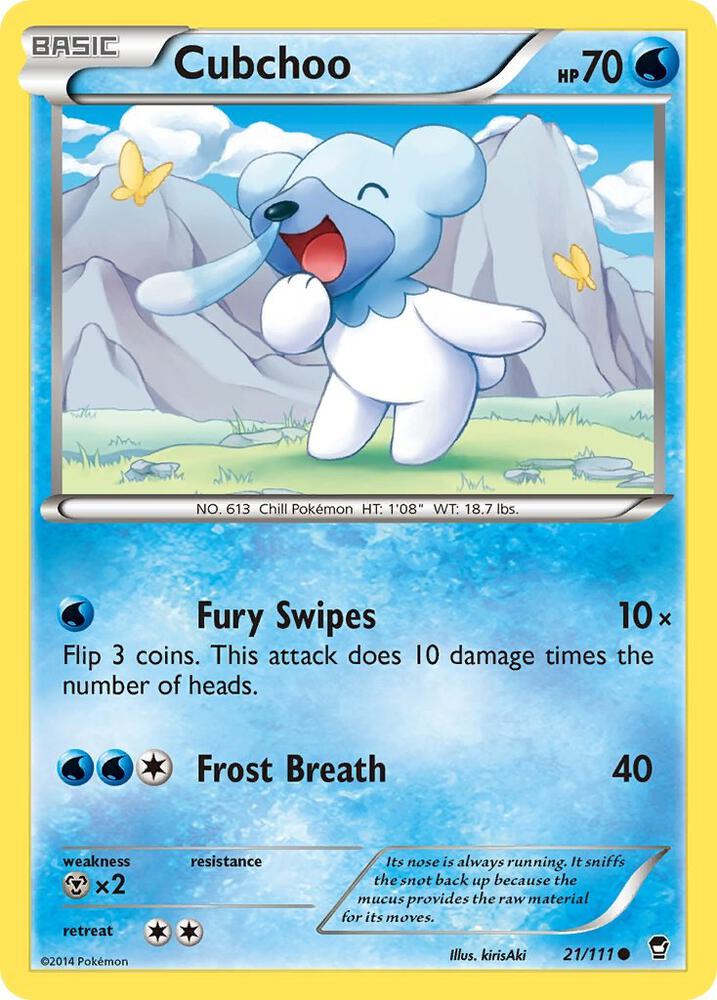 Cubchoo 21/111 (XY - Furious Fists)  | Good Games Adelaide SA