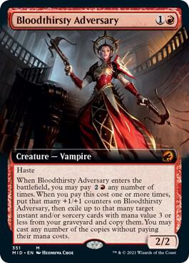 Bloodthirsty Adversary Extended Art 351 (Innistrad: Midnight Hunt)  | Good Games Adelaide SA
