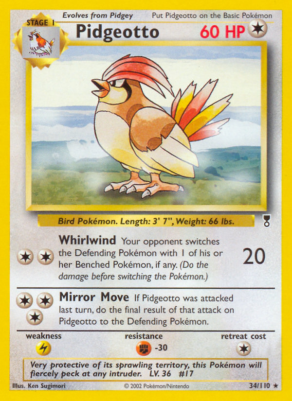 Pidgeotto (34/110) [Legendary Collection] | Good Games Adelaide SA
