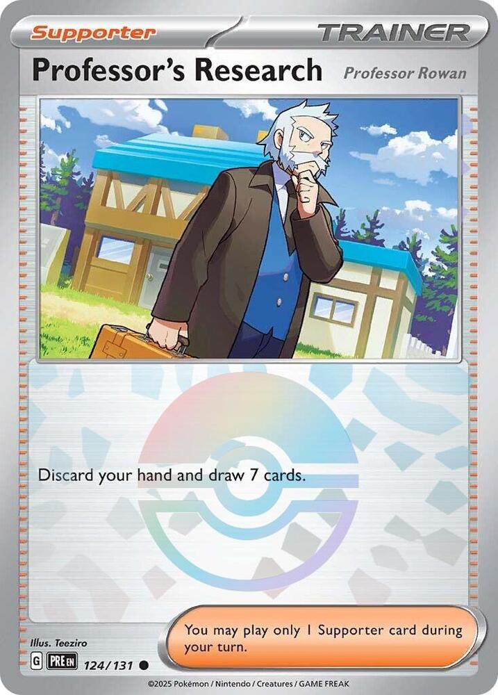 Professor's Research (124/131) [Professor Rowan] (Poke Ball Pattern) [Scarlet & Violet: Prismatic Evolutions] | Good Games Adelaide SA