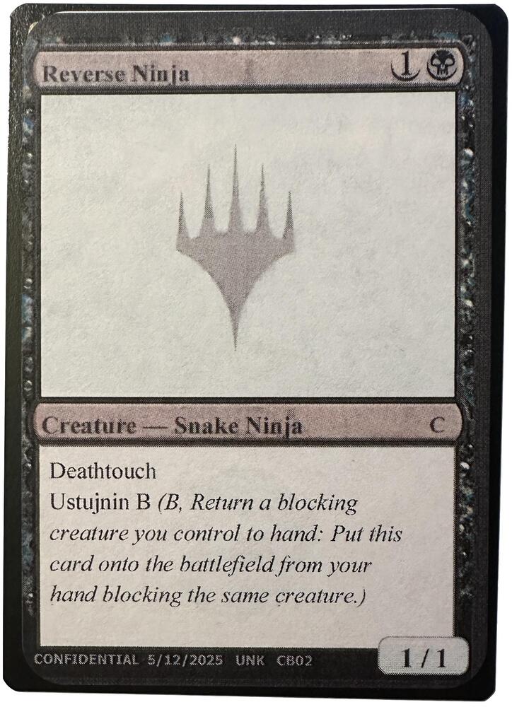 Reverse Ninja  (Un-Known Event Playtest Cards)  | Good Games Adelaide SA