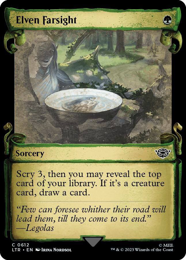 Elven Farsight 612 (Universes Beyond: The Lord of the Rings: Tales of Middle-earth)  - Showcase Scroll Foil | Good Games Adelaide SA