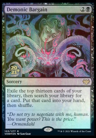 Demonic Bargain [Innistrad: Crimson Vow Prerelease Promos] | Good Games Adelaide SA
