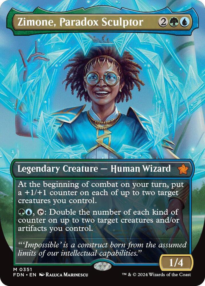 Zimone Paradox Sculptor Borderless 351 (Foundations)  - Foil | Good Games Adelaide SA