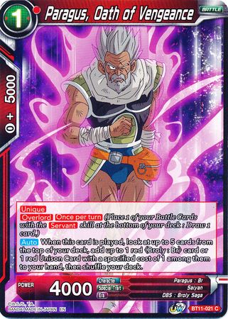 Paragus, Oath of Vengeance [BT11-021] | Good Games Adelaide SA
